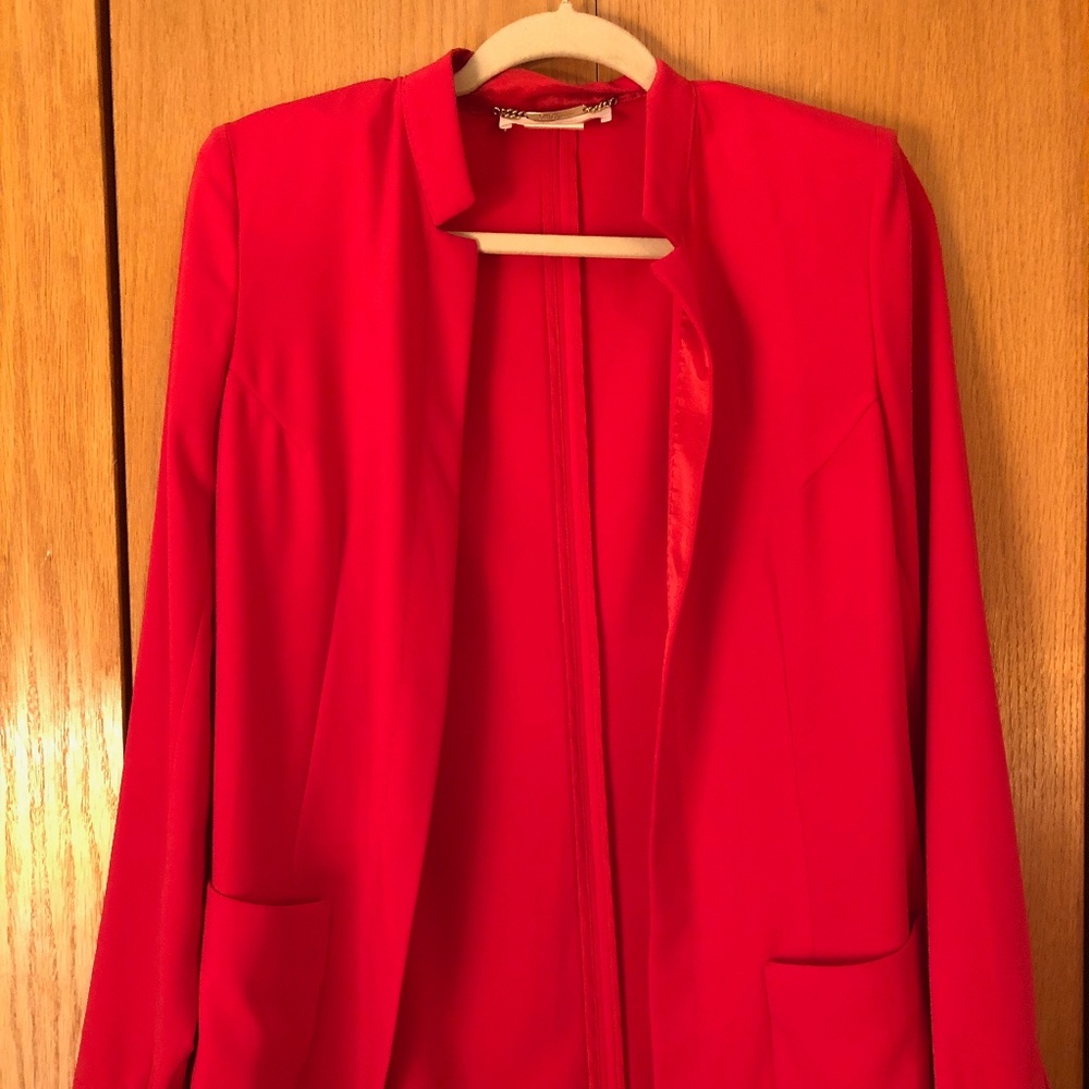 Les Copains Silk Blood Orange/Pink Blazer